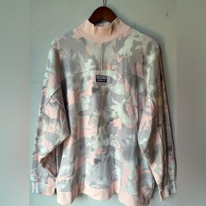NWT Adidas Pink Camo Long Sleeve Sweater, L